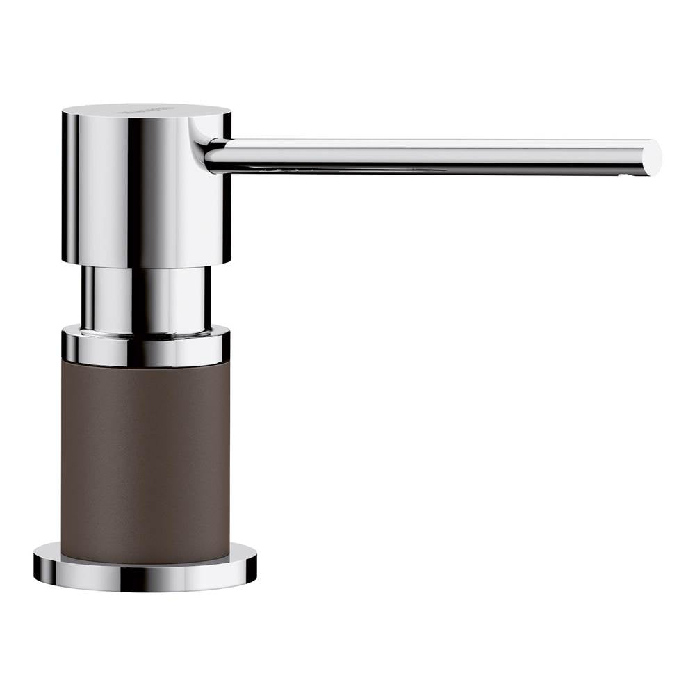 Blanco - Lato Soap Dispenser - Chrome/Cafe - Chrome With Cafe