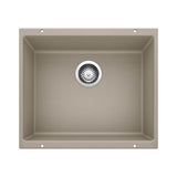 Blanco - Precis SILGRANIT 21'' Single Bowl Undermount Kitchen Sink - Truffle - Truffle