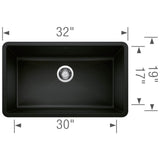 Precis SILGRANIT 32'' Super Single Undermount Kitchen Sink - Cafe