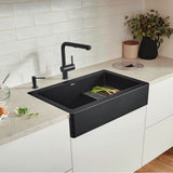 Vintera SILGRANIT 30'' Single Bowl Apron-Front Farmhouse Sink - Anthracite