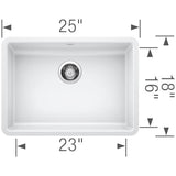 Precis SILGRANIT 25'' ADA Single Bowl Undermount Kitchen Sink - Cinder