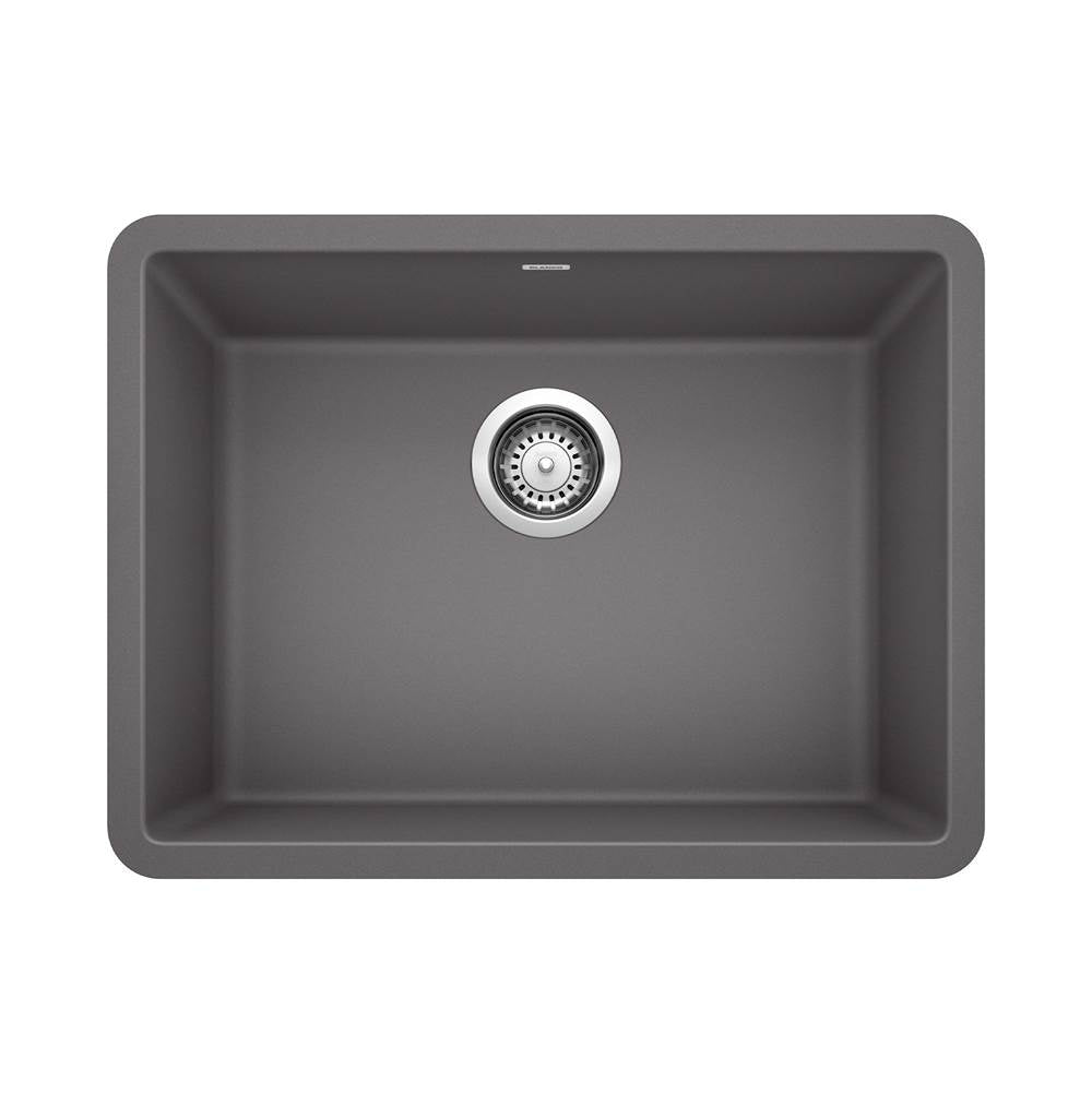Blanco - Precis SILGRANIT 24'' Single Bowl Undermount Kitchen Sink - Cinder - Cinder