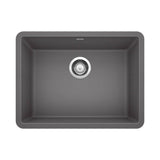 Blanco - Precis SILGRANIT 24'' Single Bowl Undermount Kitchen Sink - Cinder - Cinder