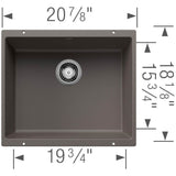 Precis SILGRANIT 21'' Single Bowl Undermount Kitchen Sink - Soft White