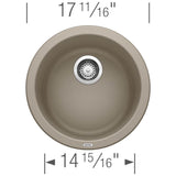 Rondo SILGRANIT 18'' Dual Mount Bar Sink - White