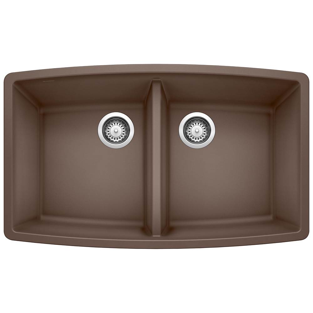 Blanco - Performa SILGRANIT 33'' 50/50 Double Bowl Undermount Kitchen Sink - Cafe - Cafe