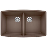 Blanco - Performa SILGRANIT 33'' 50/50 Double Bowl Undermount Kitchen Sink - Cafe - Cafe