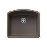 Blanco - Diamond SILGRANIT 24'' Single Bowl Undermount Kitchen Sink - Volcano Gray - Volcano Gray