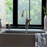 Artona Pull-Down Dual-Spray Kitchen Faucet - PVD Steel/Volcano Gray