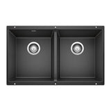 Blanco - Precis SILGRANIT 29'' 50/50 Double Bowl Undermount Kitchen Sink - Anthracite - Anthracite