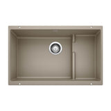 Blanco - Precis Cascade SILGRANIT 29'' Single Bowl Undermount Kitchen Sink with Colander - Truffle - Truffle