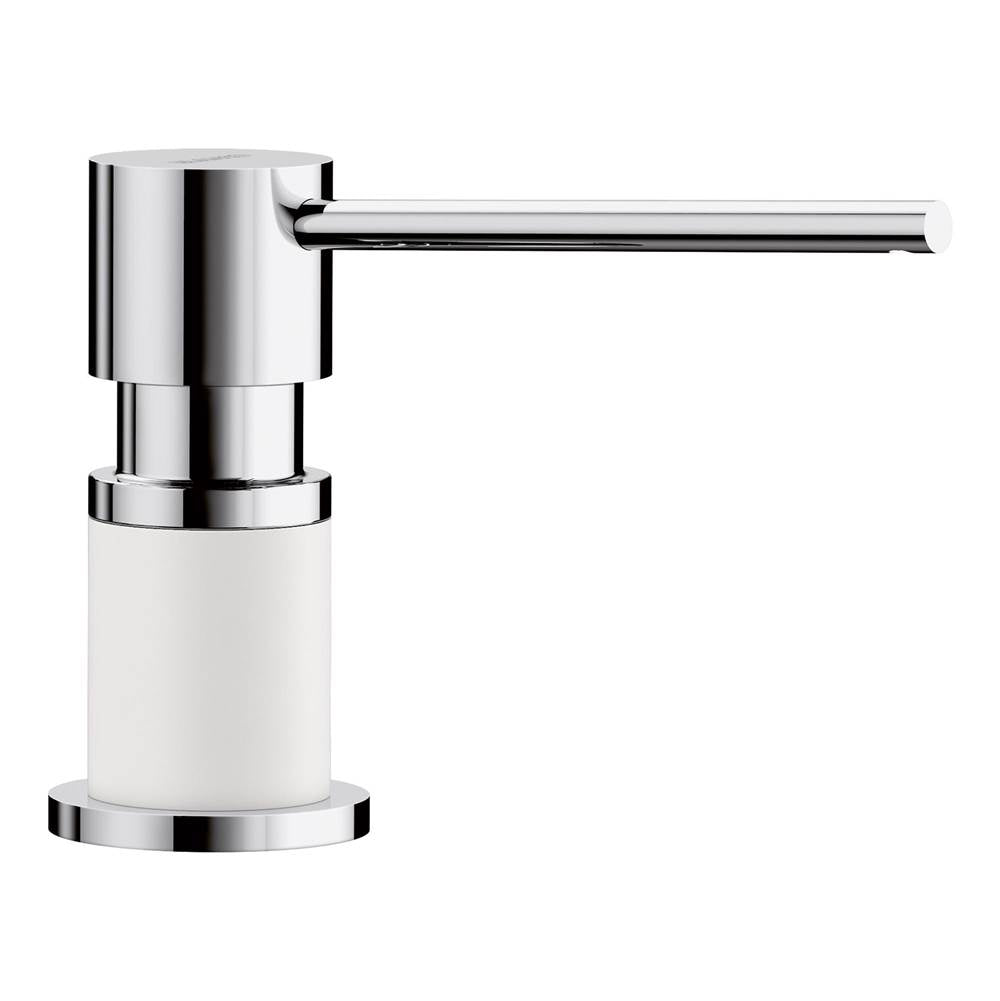 Blanco - Lato Soap Dispenser - Chrome/White - Chrome With White