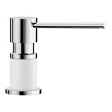 Blanco - Lato Soap Dispenser - Chrome/White - Chrome With White