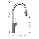 Urbena Pull-Down Dual-Spray Kitchen Faucet - Chrome/Soft White