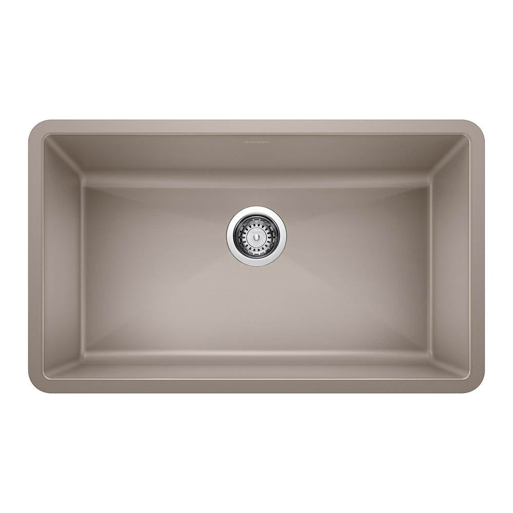 Blanco - Precis SILGRANIT 32'' Super Single Undermount Kitchen Sink - Truffle - Truffle