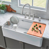 Profina 36'' Single Bowl Apron-Front Fireclay Farmhouse Sink - White