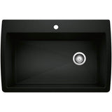 Blanco - Diamond SILGRANIT 33.5'' Super Single Dual Mount Kitchen Sink - Coal Black - Coal Black