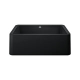 Blanco - Ikon SILGRANIT 30'' Single Bowl Apron-Front Farmhouse Sink - Coal Black - Coal Black