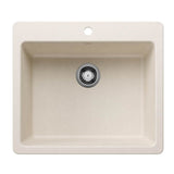 Blanco - Liven SILGRANIT 25'' Single Bowl Dual Mount Kitchen Sink - Soft White - Soft White