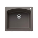 Blanco - Diamond SILGRANIT 25'' Single Bowl Dual Mount Kitchen Sink - Volcano Gray - Volcano Gray