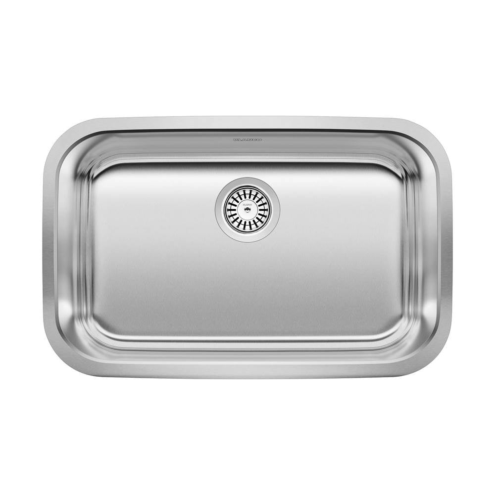 Blanco - Stellar 28'' Single Bowl Undermount Stainless Steel ADA Kitchen Sink - Brushed