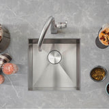 Quatrus R0 17'' Stainless Steel Undermount Bar Sink