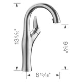 Artona Pull-Down Dual-Spray Bar Faucet - PVD Steel/Anthracite