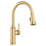 Blanco - Empressa High Arc Pull-Down Dual-Spray Kitchen Faucet - Satin Gold - Satin Gold