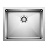 Blanco - Quatrus R15 22'' Single Bowl Undermount Stainless Steel Kitchen Sink - Satin Polish