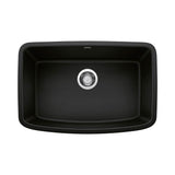 Blanco - Valea SILGRANIT 27'' Single Bowl Undermount Kitchen Sink - Coal Black - Coal Black