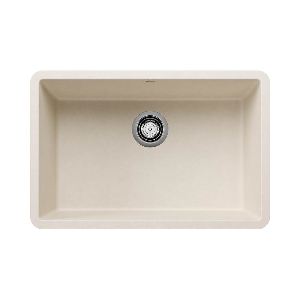 Blanco - Precis SILGRANIT 27'' Single Bowl Undermount Kitchen Sink - Soft White - Soft White