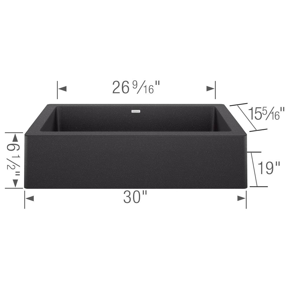 Vintera SILGRANIT 30'' Single Bowl Apron-Front Farmhouse Sink - Anthracite