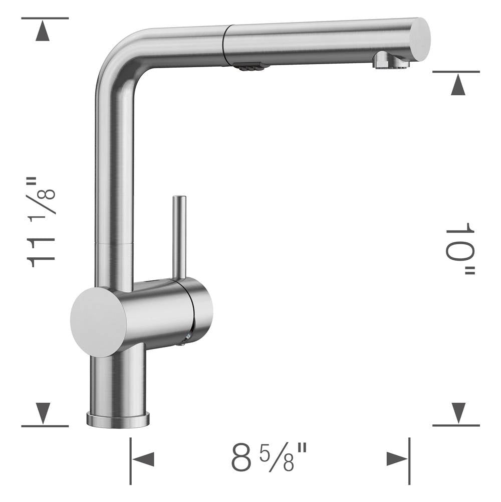 Linus Low Arc Pull-Out Dual-Spray Kitchen Faucet - Chrome