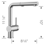 Linus Low Arc Pull-Out Dual-Spray Kitchen Faucet - Chrome