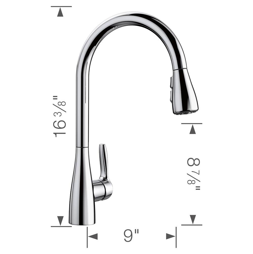 Atura Pull-Down Dual-Spray Kitchen Faucet - Chrome