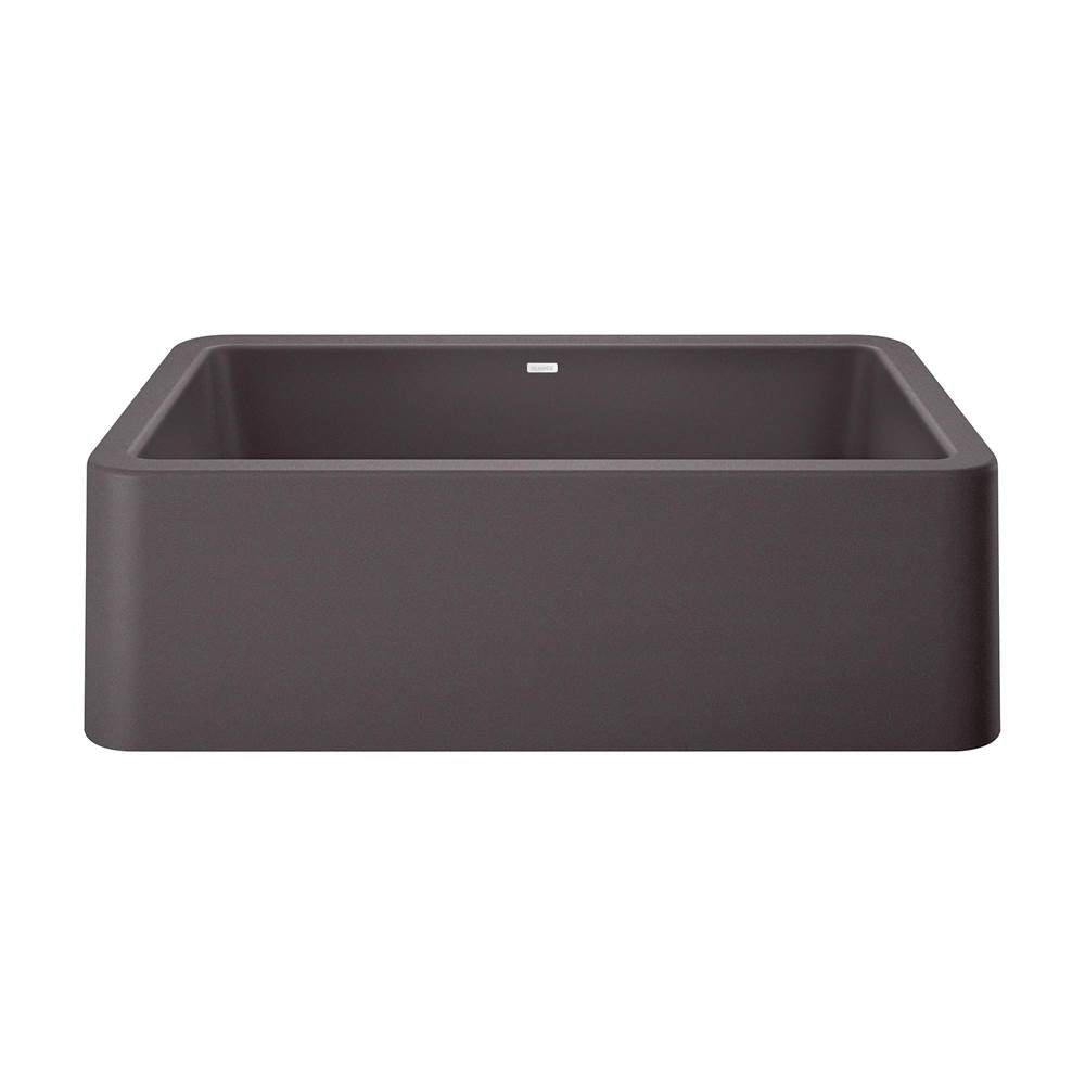 Blanco - Ikon SILGRANIT 33'' Single Bowl Apron-Front Farmhouse Sink - Cinder - Cinder