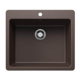 Blanco - Liven SILGRANIT 25'' Single Bowl Dual Mount Kitchen Sink - Cafe - Cafe
