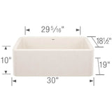 Ikon SILGRANIT 30'' Single Bowl Apron-Front Farmhouse Sink - Soft White