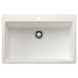 Blanco - Liven SILGRANIT 33'' Super Single Dual Mount Kitchen Sink - White - White