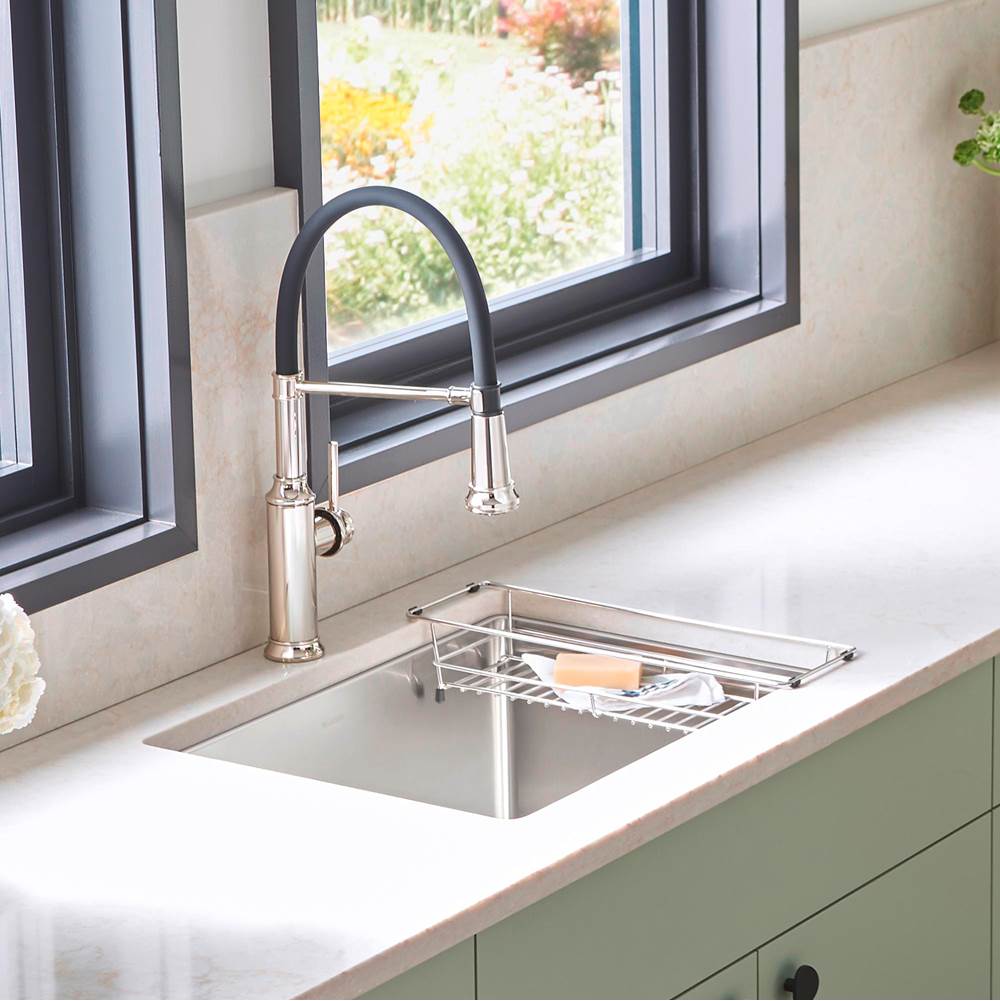 Quatrus R15 25'' Single Bowl Dual Mount Stainless Steel Laundry Sink