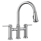 Blanco - Empressa Pull-Down Dual-Spray Bridge Faucet - Chrome - Chrome
