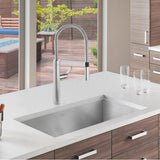 Quatrus R0 32'' Single Bowl Undermount Stainless Steel Kitchen Sink