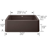 Ikon SILGRANIT 30'' Single Bowl Apron-Front Farmhouse Sink - Anthracite