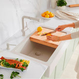 Linus Low Arc Pull-Out Dual-Spray Kitchen Faucet - Volcano Gray