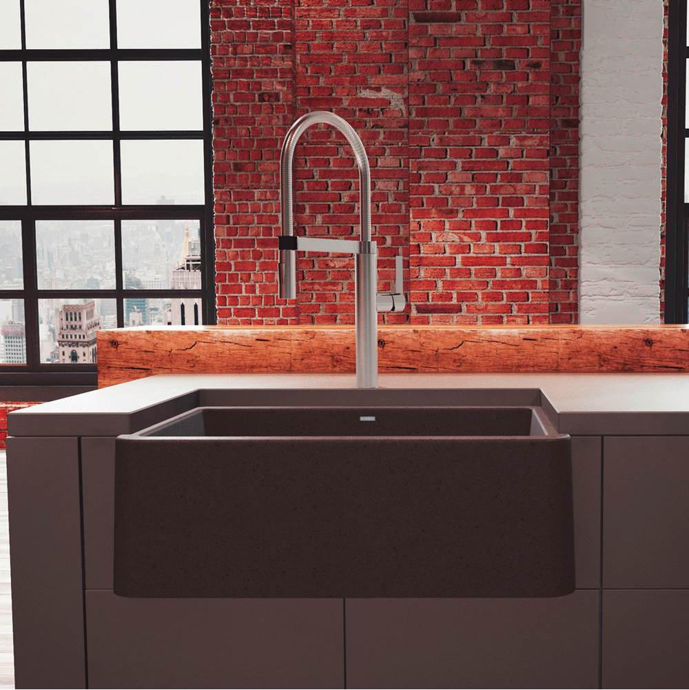 Ikon SILGRANIT 30'' Single Bowl Apron-Front Farmhouse Sink - Anthracite