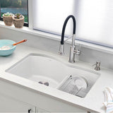 Diamond SILGRANIT 32'' 60/40 Double Bowl Undermount Kitchen Sink with Low Divide - Anthracite
