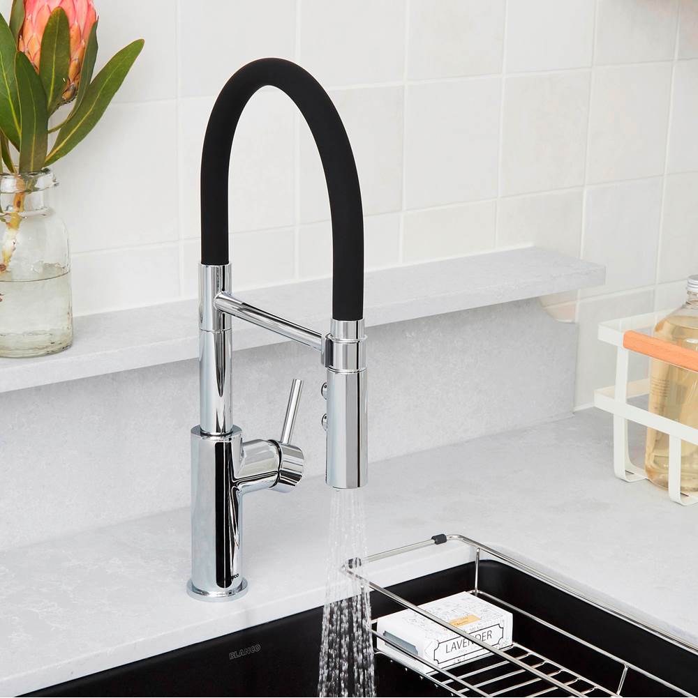 Catris Flexo Semi-Pro Pull-Down Dual-Spray Kitchen Faucet - Chrome