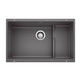 Blanco - Precis Cascade SILGRANIT 29'' Single Bowl Undermount Kitchen Sink with Colander - Cinder - Cinder
