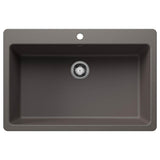 Blanco - Liven SILGRANIT 33'' Super Single Dual Mount Kitchen Sink - Volcano Gray - Volcano Gray
