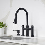 Empressa Pull-Down Dual-Spray Bridge Faucet - Chrome